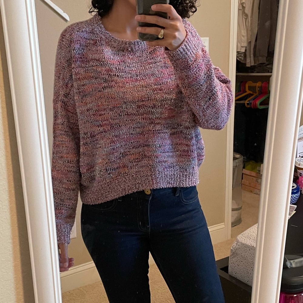 Wild Fable Colorful Metallic Sweater